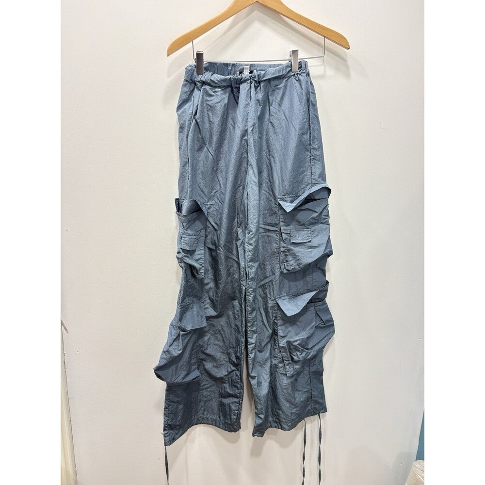 Gold Hinge Parachute Cargo Pants Blue Size Small Y2K Cool Swishy Pants